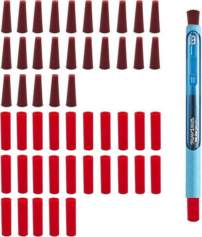 25 Silicone Pen Plugs and 25 Nonstick Silicone Sleeves by Woopsoo