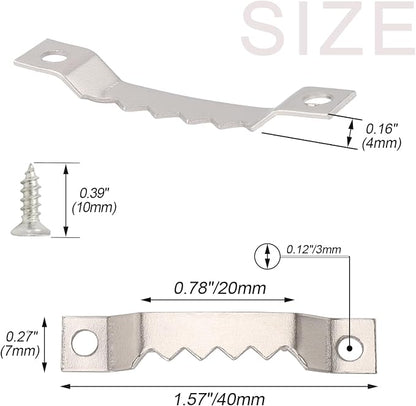 Small Sawtooth Picture Hangers 50 Pack Steel Sawtooth Hangers - Image 3