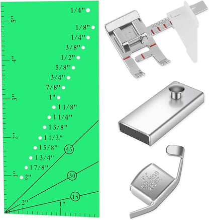Adjustable Magnetic Seam Guide Ruler, 4-Piece Sewing Machine Accessory Set by RAPUDA