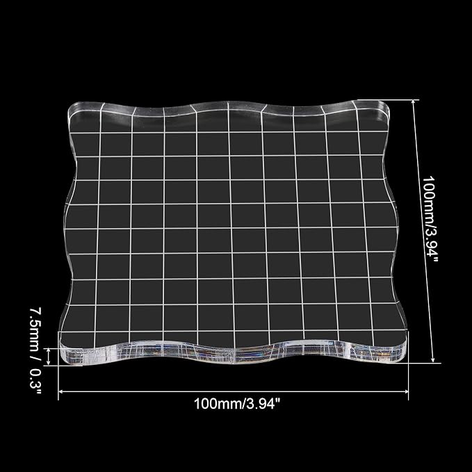 PATIKIL 4" x 4" Acrylic Stamp Block - Image 2