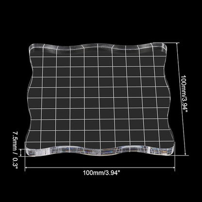 PATIKIL 4" x 4" Acrylic Stamp Block - Image 2