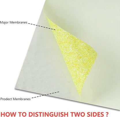 guangyintong Glow Glitter Light Yellow Heat Transfer Vinyl HTV Rolls, Glitter - Image 2