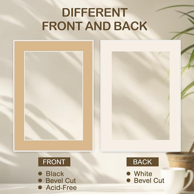 15 Pack 12x16 Picture Mats, Mixed Colors Frame Mattes - Image 4