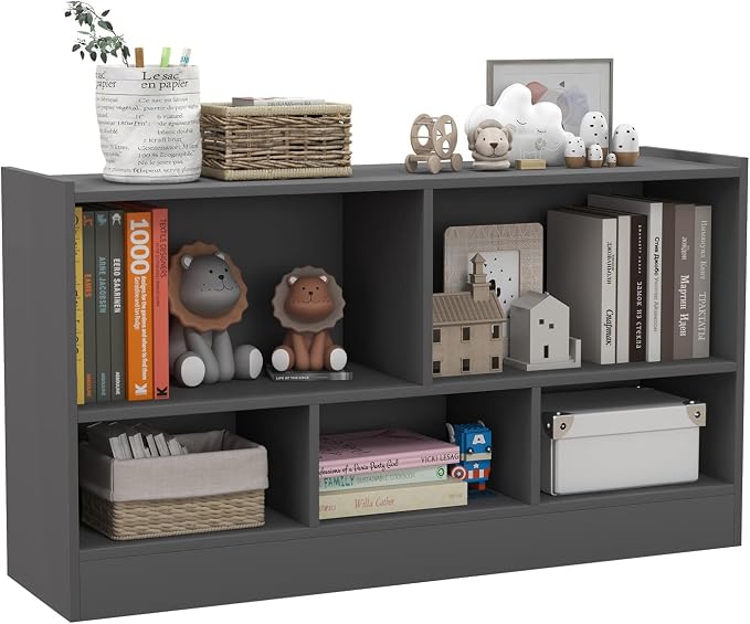 Toy Storage Organizer, 2-Tier Kids Bookshelf, 5 Cube Kids' Bookcases, Cabinets by IFANNY