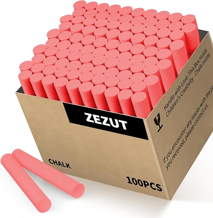 Red Chalk 100PCS, Low Dust Chalks Stick Bulk by ForYourEnjoyableJourney
