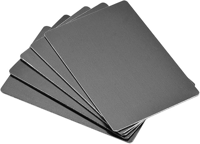 uxcell Blank Metal Card 66x45x1mm Anodized Aluminum Plate by uxcell