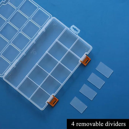 BangQiao 4 Pack 15 Grids Clear Plastic Storage Box - Image 4