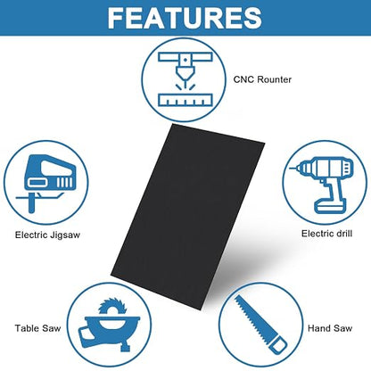 Anodized Aluminum Sheet Metal 8 x 12 x 1/32 Inch Black Plates - Image 2