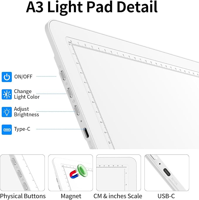 TOHETO Rechargeable A3 Light Board - Image 8