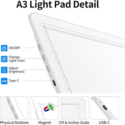 TOHETO Rechargeable A3 Light Board - Image 8