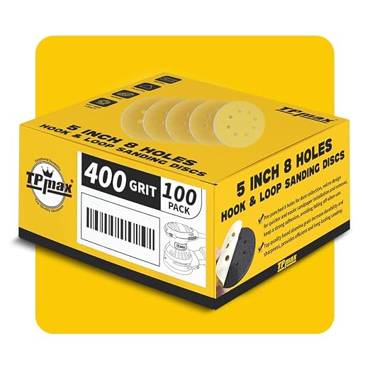 100PCS 5 Inch 400 Grit 125mm 8 Hole Sanding Discs Sandpaper - Image 7