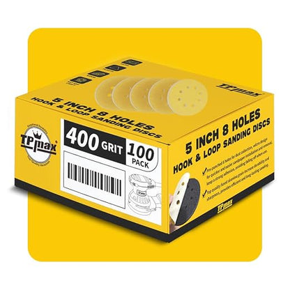 100PCS 5 Inch 400 Grit 125mm 8 Hole Sanding Discs Sandpaper - Image 7