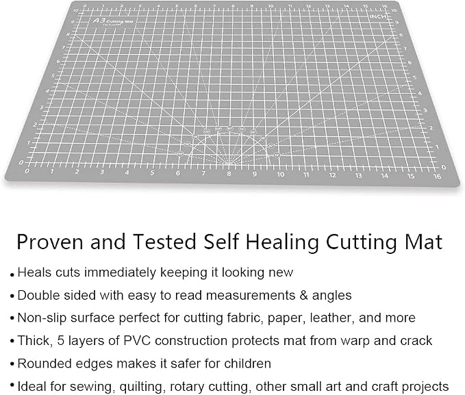Headley Tools 18"x12" Thickened Self Healing Cutting Mat, A3 Rotary Cutting - Image 8