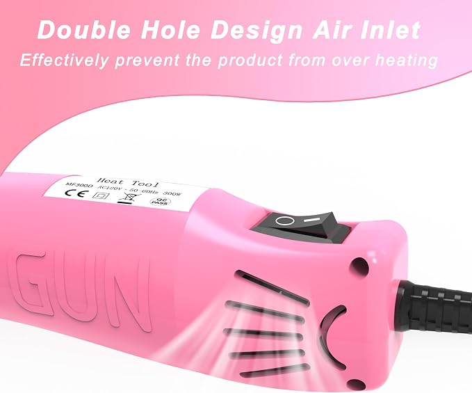 Heat Gun, Mini Heat Gun for Shrink Tubing, Portable Heat Gun for DIY Crafts - Image 6