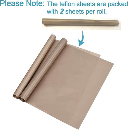 Selizo 10 Pack Teflon Sheet for Heat Press Transfer Sheet Non Stick 12''x16'' - Image 3