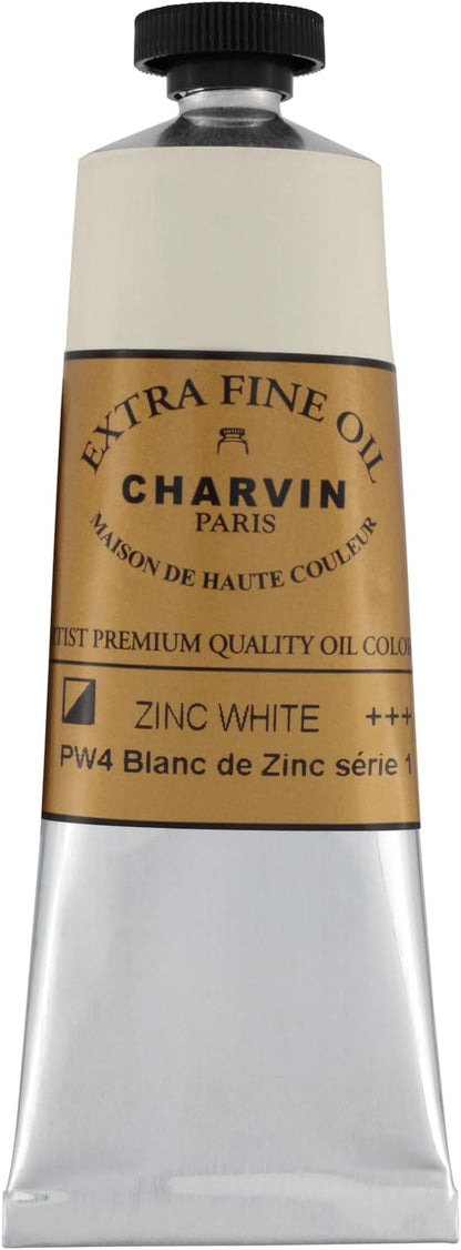 Charvin Extra Fine Oil Paint, Zinc White 60 ml - Image 2