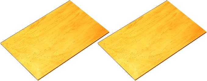 MECCANIXITY 2 Pcs Stained Glass Sheet Mosaic Tile 7.9 Inch x 5.9 Inch Orange by MECCANIXITY
