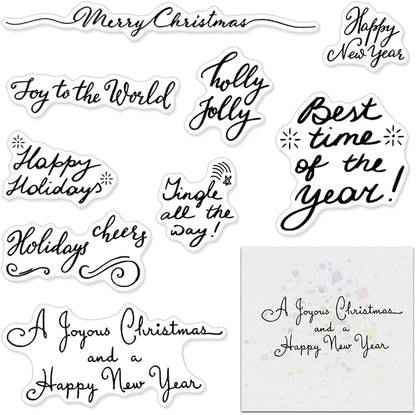 Merry Christmas Clear Stamps for Card Making and Photo Album Decorations by ABTOLS
