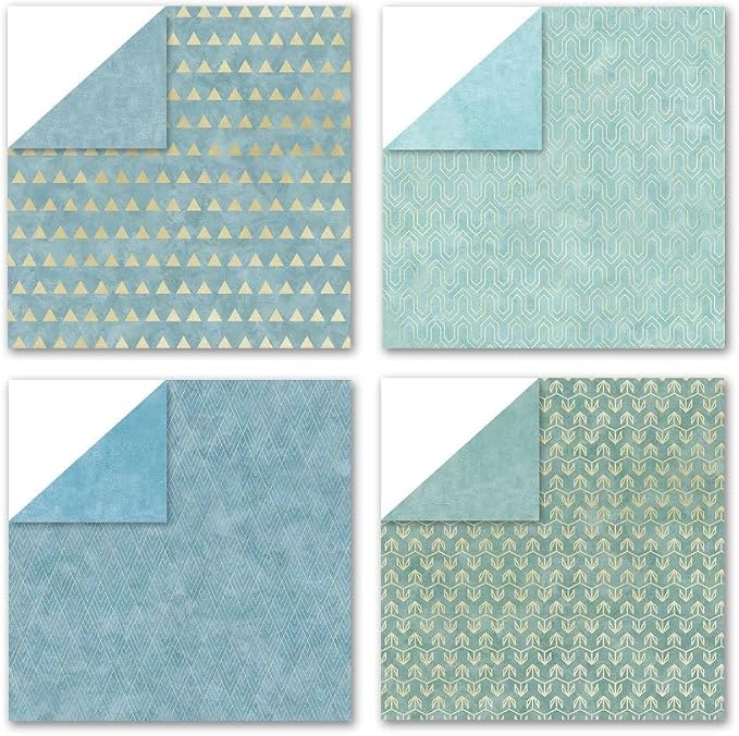 Boho Scrapbook Paper Vintage Flower Pattern Papers Pad 12×12, 24 Sheets - Image 4