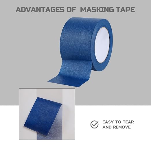 Lichamp Wide Masking Tape 3 inches, 1 Pack Blue Painters Tape Blue Masking Paper - Image 6