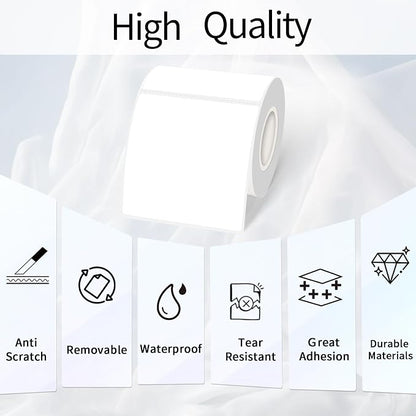 White Square Thermal Labels Stickers 3 x 3 Inch, Self-Adhesive Waterproof - Image 3