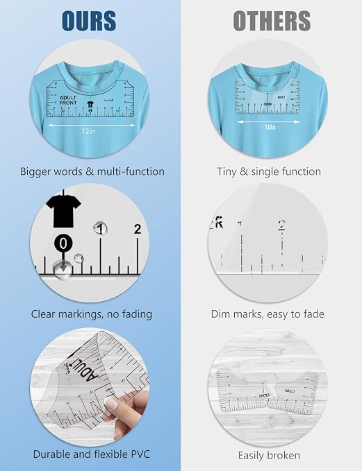 Vowlove Tshirt Ruler Guide Vinyl Alignment - Image 5