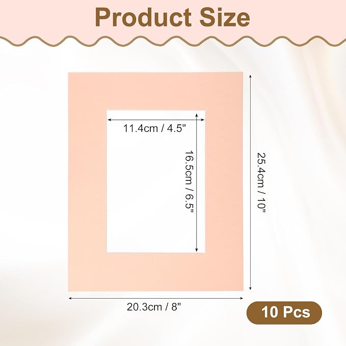 uxcell 10Pcs Picture Mats, 8 x 10 Mat Board Center - Image 2