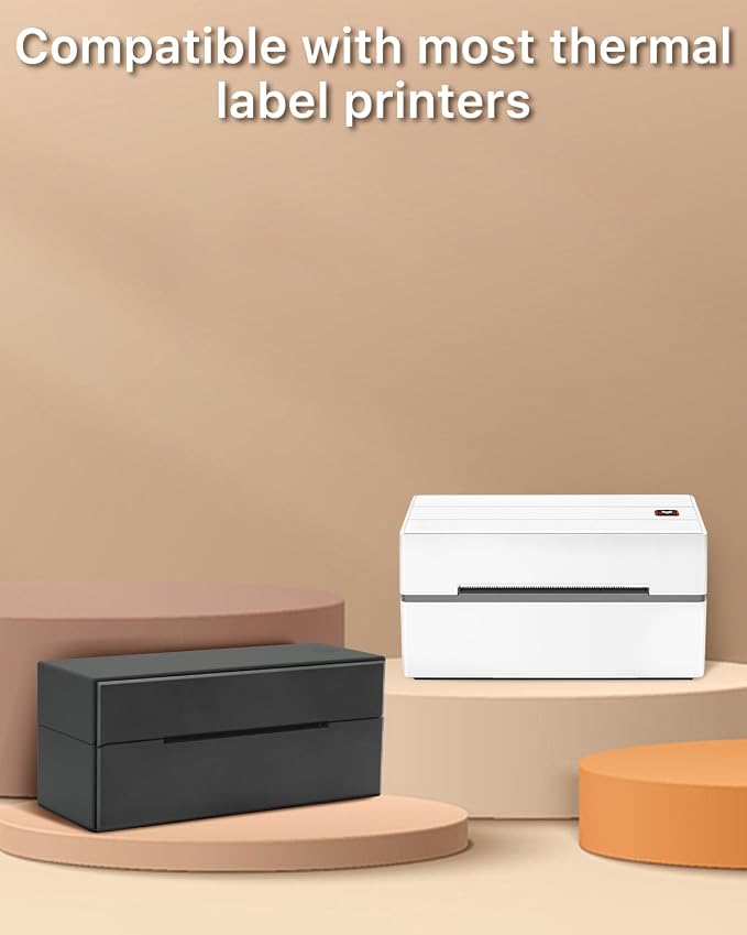 iEager White Square Thermal Label Stickers, 500 Sheets/Roll - Image 5