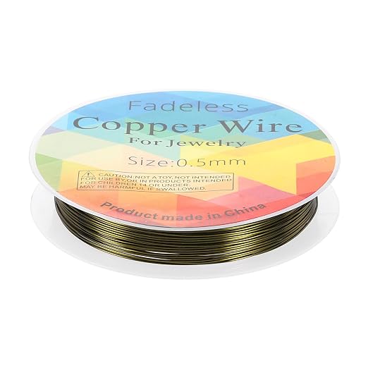 HARFINGTON 20ft Jewelry Wire, 24 Gauge Brass Craft Soft Metal Tarnish Resistant by HARFINGTON