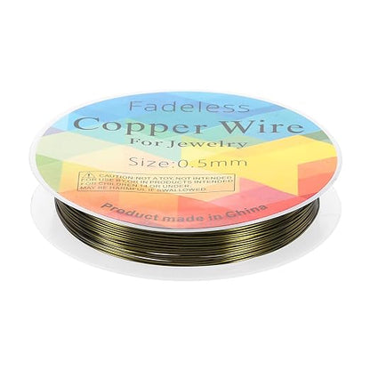 HARFINGTON 20ft Jewelry Wire, 24 Gauge Brass Craft Soft Metal Tarnish Resistant by HARFINGTON