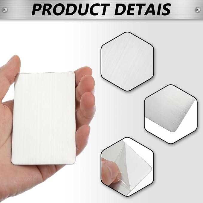 30 Pieces 304 Stainless Steel Metal Business Cards Blank Steel Laser Engraving - Image 4