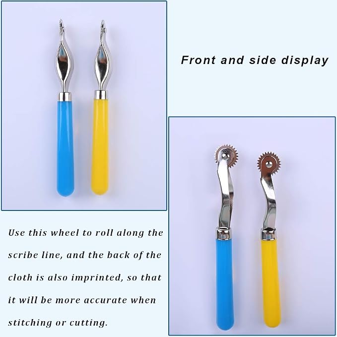 LUNARM 2 Pcs Tracing Wheel Sewing Tool, Plastic Handle Needle Point Tracing - Image 4