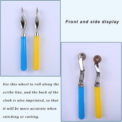 LUNARM 2 Pcs Tracing Wheel Sewing Tool, Plastic Handle Needle Point Tracing - Image 4