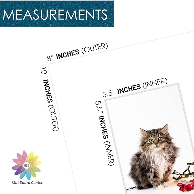 Mat Board Center, 8x10 for 4x6 White Photo Picture Mats - Image 2