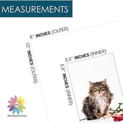Mat Board Center, 8x10 for 4x6 White Photo Picture Mats - Image 2