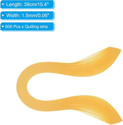 PATIKIL Quilling Strips Paper 600pcs 1.5mm 39cm Origami Paper Quilling Kits - Image 2