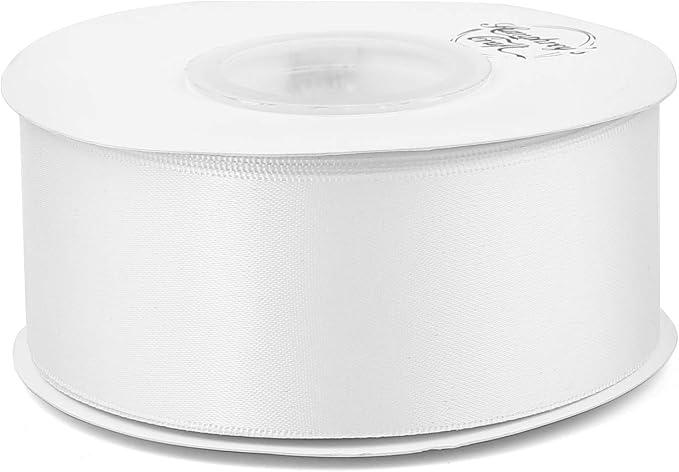 Humphrey's Craft 1-1/2 Inch White Double Faced Satin Ribbon - Image 3