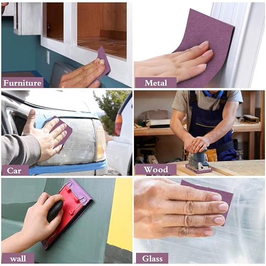 Sandpaper 60 Grit, Wet Dry Sanding Sheets, High Performance White Fused Alumina - Image 7