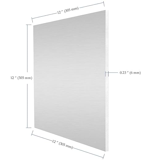 2 Pack 6061 12 x 12 x 1/4 Inch Aluminum Sheet, T6 Heavy Duty Flat Plain - Image 2