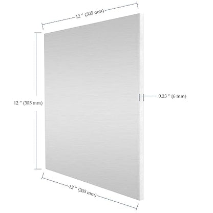 2 Pack 6061 12 x 12 x 1/4 Inch Aluminum Sheet, T6 Heavy Duty Flat Plain - Image 2