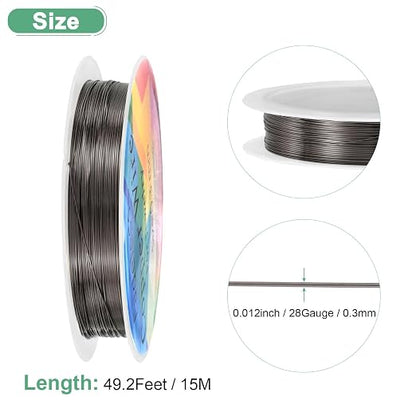 0.3 mm/28 Gauge Copper Wire for Jewelry Making, 49.2FT Copper Beading Craft - Image 3