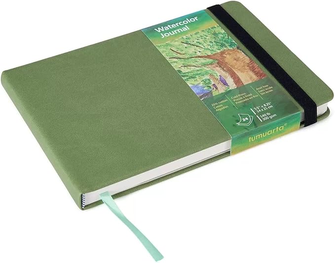 tumuarta Watercolor Journal, 140 LB, 300 GSM, Cotton Paper, Cold Press by tumuarta