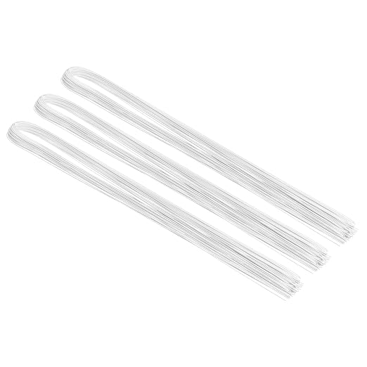 PATIKIL 32 Inch 22 Gauge Floral Stem Wire, 5 Pack/200 Pieces Bouquet Stem Paper by PATIKIL