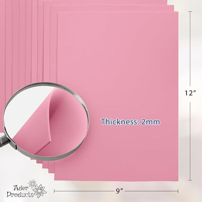 Pink EVA Foam Sheets for Crafts, 9 x 12 Inch, 2mm Thickness – Ideal for DIY - Image 2