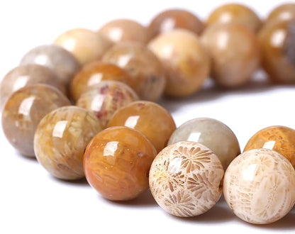 6MM Coral Jade Stone Beads Chrysanthemum Gemstone Round Crystal Energy Jade - Image 2