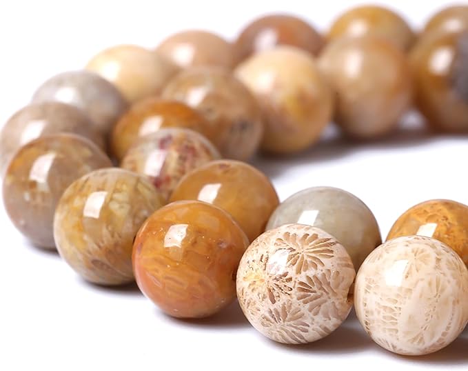 4MM Coral Jade Stone Beads Chrysanthemum Gemstone Round Crystal Energy Jade - Image 2