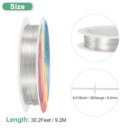 0.4 mm/26 Gauge Copper Wire for Jewelry Making, 30.2FT Copper Beading Craft - Image 3