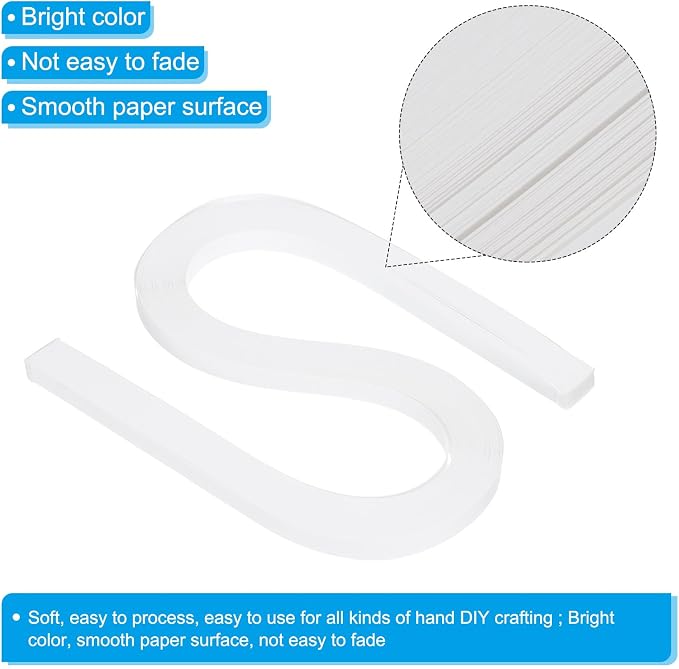 PATIKIL 360pcs Quilling Paper Strips Paper Flowers Quilling Kits 3/8" Origami - Image 3
