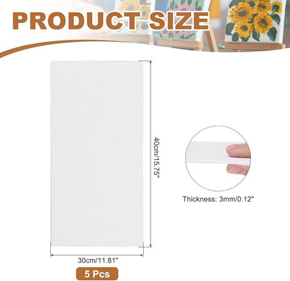 MECCANIXITY Canvas Boards for Painting, 8x16 Cotton Blank Primed Art Canvas - Image 2