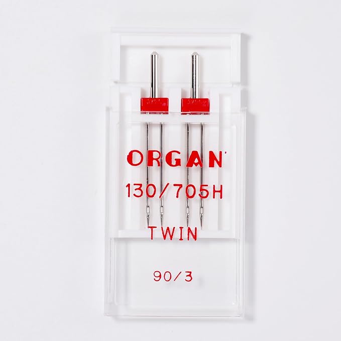 Organ Twin Sewing Machine Needles Size 90/14 3.0mm, - Image 2